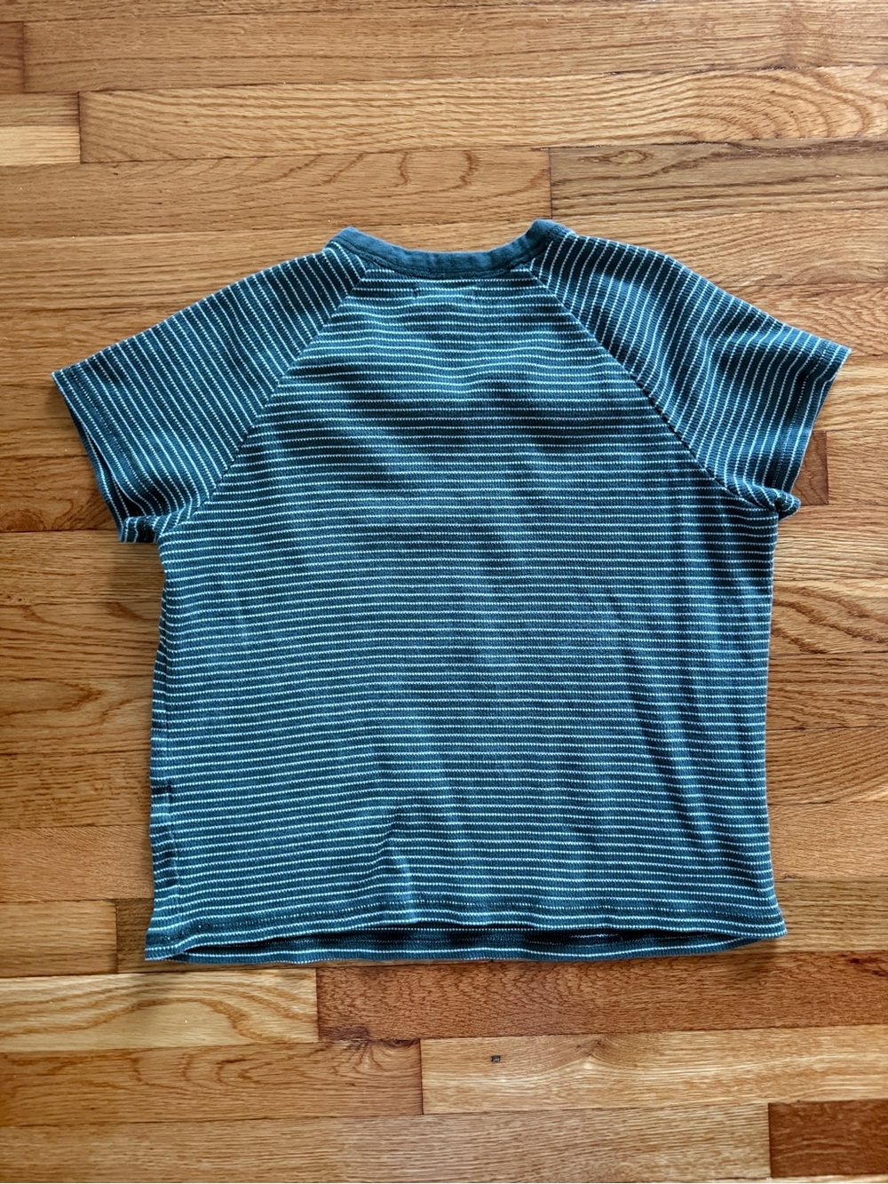 Madewell Striped Short-Sleeve Tee in Green and White - Picture 3 of 3